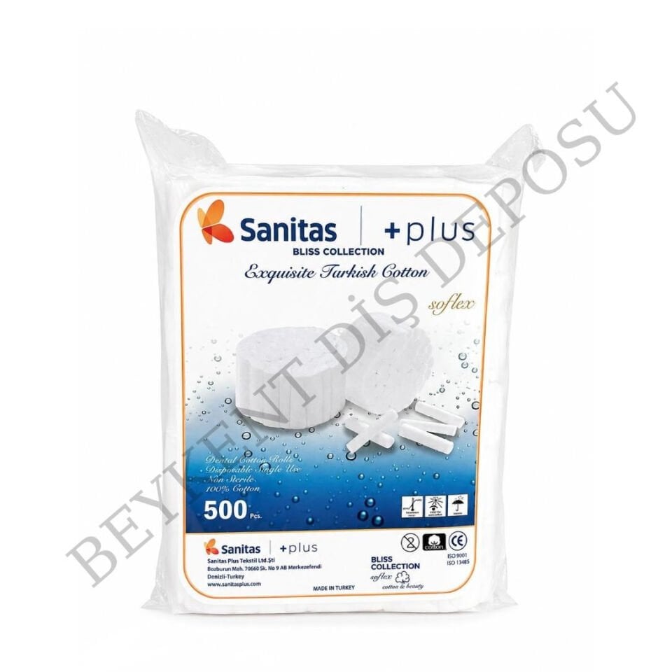 SANİTAS Cotton Rulo Pamuk Dental  500 Adet