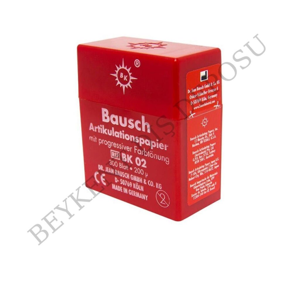 BAUSCH DÜZ-ARTİKÜLASYON KAĞIDI (KIRMIZI RENK) 300 ADET 200 MİCRON