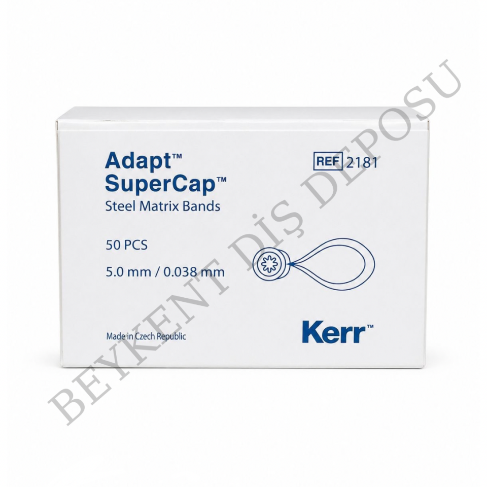 KERR ADAPT SUPERCAP (MAVİ) 5 MM / 0.038 MM (50 ADET) OTOMATRİS