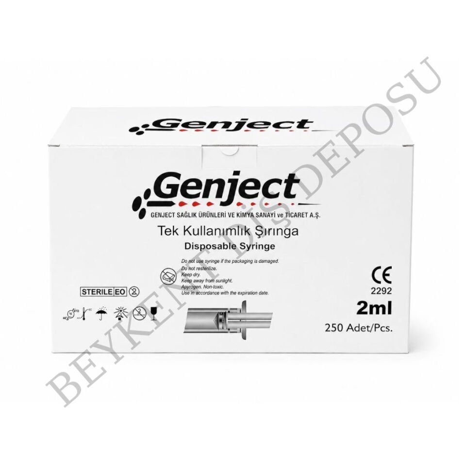 GENJECT 2ml Enjektör Kilitli 250AD /PKT