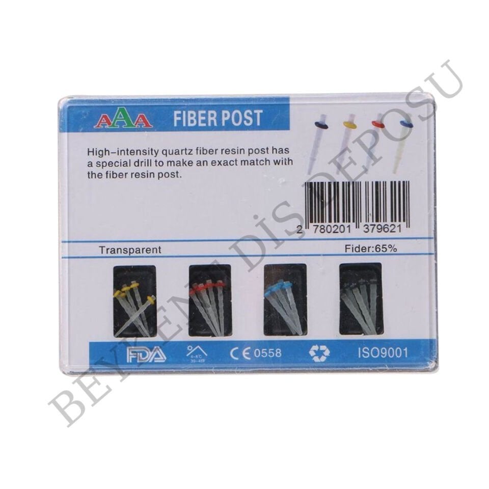 AAA Transparent Fiber Post Seti – Kanal Dolgusu İçin Estetik ve Dayanıklı Fiber Postlar