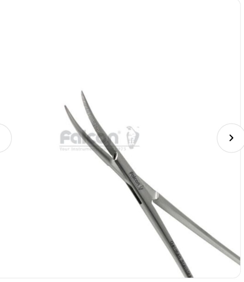 Micro Mosquito Hemostat - Eğri, 125mm